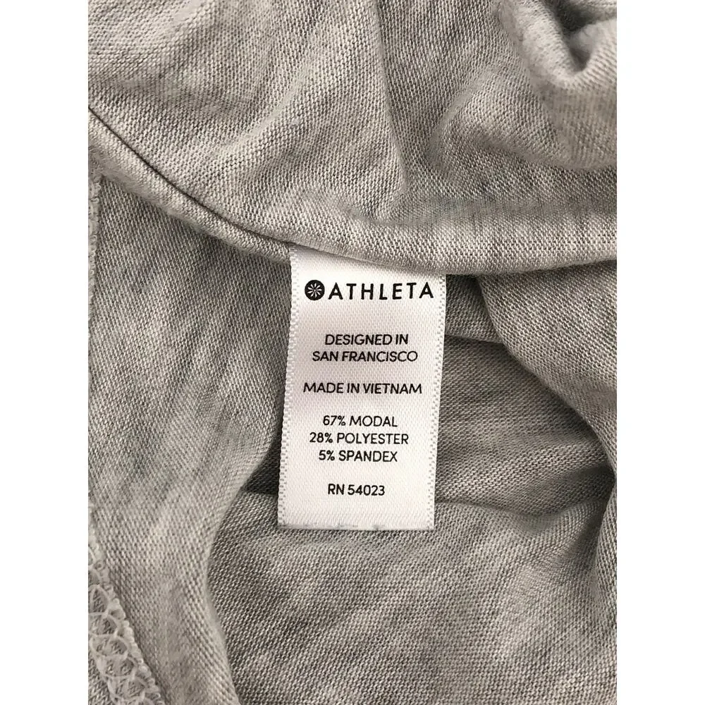 Athleta Drop Shoulder Top Long Sleeve Heather Gray Women's Small